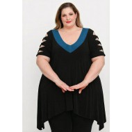 A26-182D Μπλουζοφόρεμα - Πετρόλ