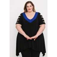 A26-182D Μπλουζοφόρεμα - Μπλε Ρουά