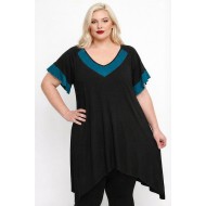 A26-182KN Μπλουζοφόρεμα - Πετρόλ