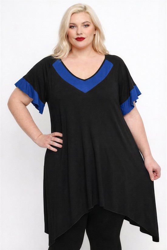 A26-182KN Μπλουζοφόρεμα - Μπλε ρουά