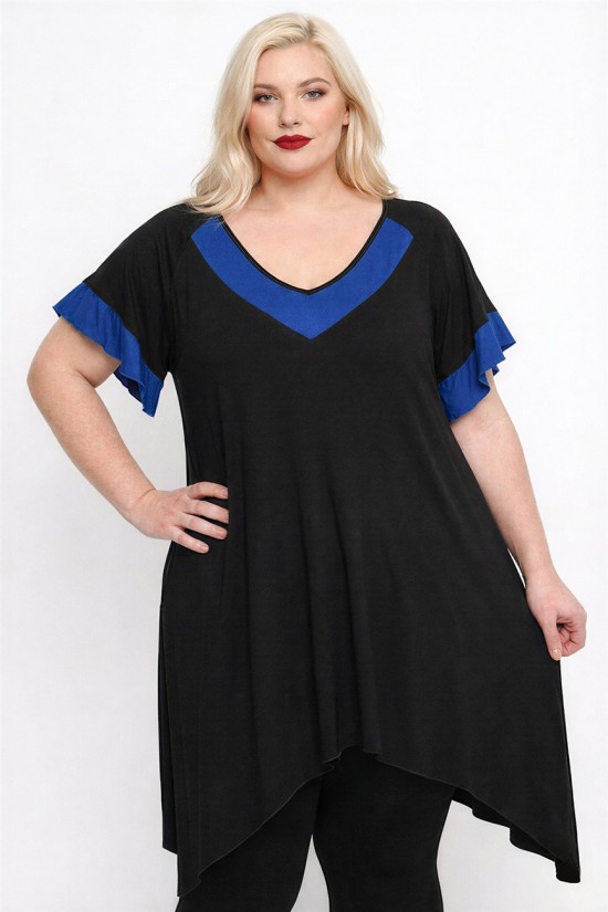 A26-182KN Μπλουζοφόρεμα - Μπλε ρουά