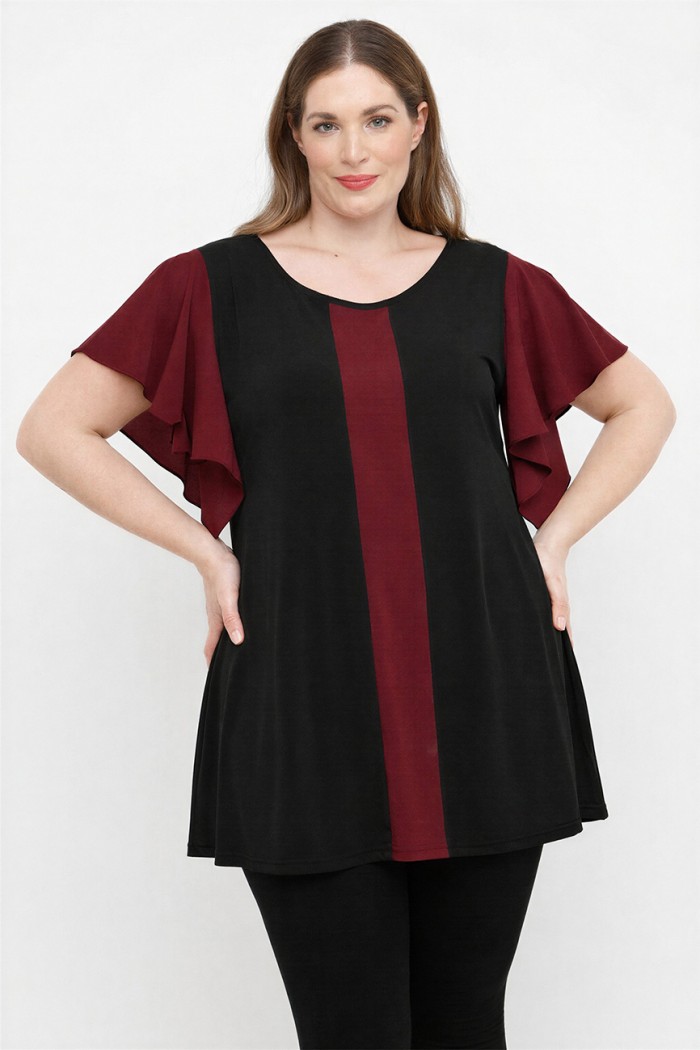 A26-184 Μπλούζα Εβαζέ - Μπορντώ