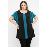 A26-184 Μπλούζα Εβαζέ - Πετρόλ