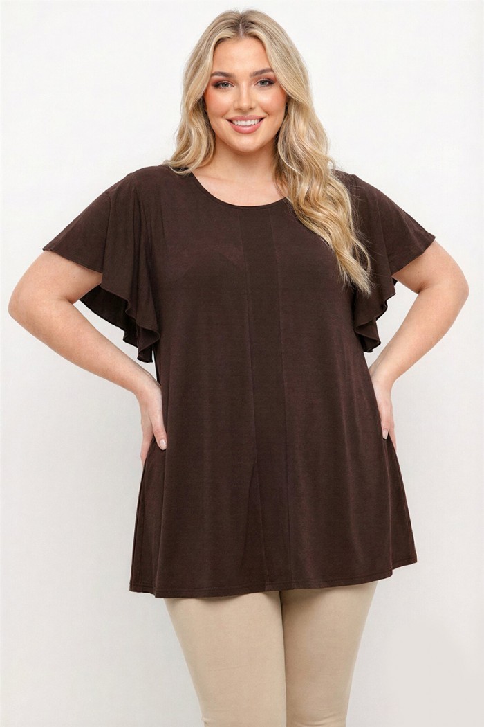 A26-184M Μπλούζα Εβαζέ - Καφέ