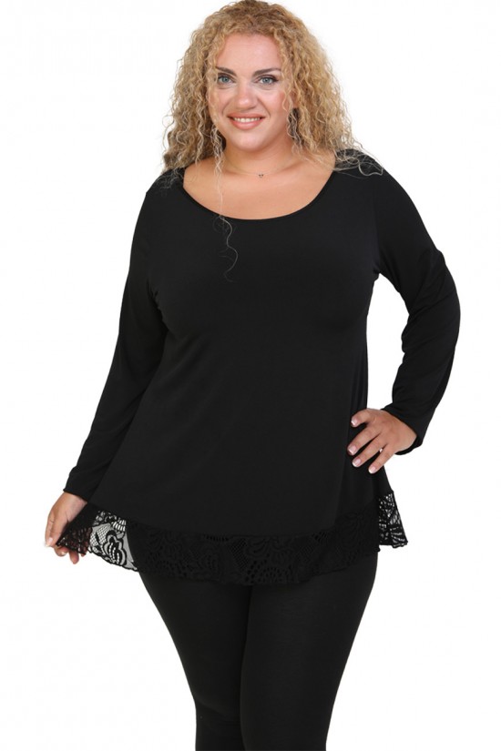 B20-108LD Μπλούζα εβαζέ με δαντέλα jersey