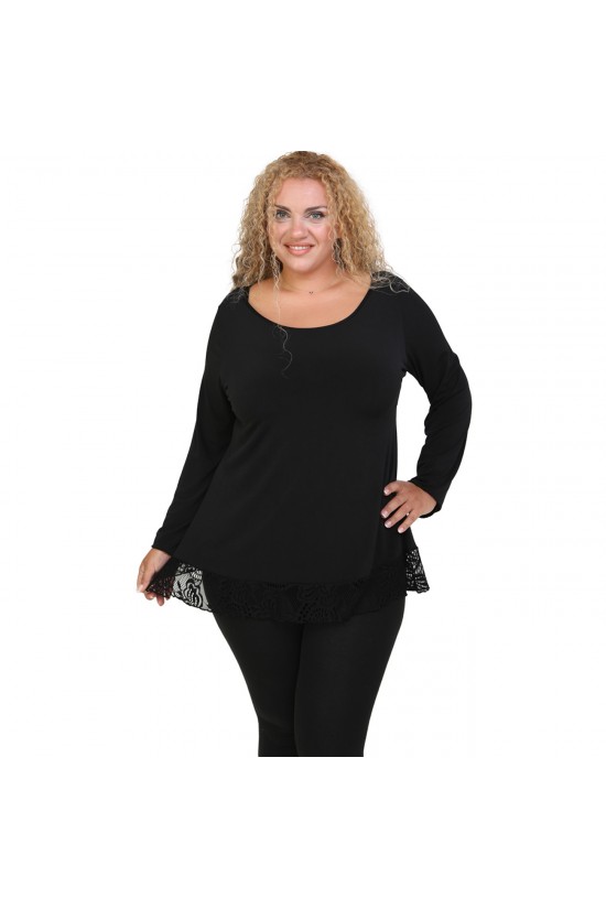 B20-108LD Μπλούζα εβαζέ με δαντέλα jersey B20-108LD Μπλούζα εβαζέ με δαντέλα jersey