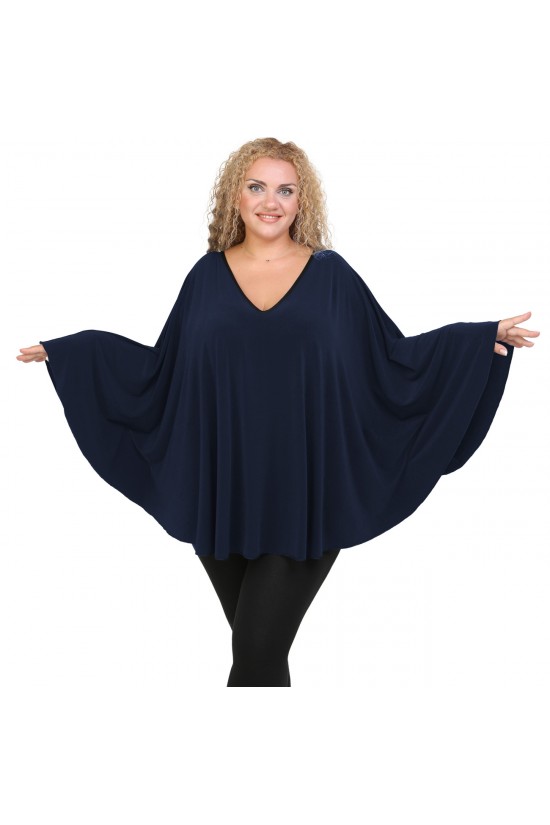 B20-112 Μπλούζα ομπρέλα jersey - Μπλε Μαρέν