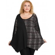 B19-1264 Πλεκτή μπλούζα κομποζέ