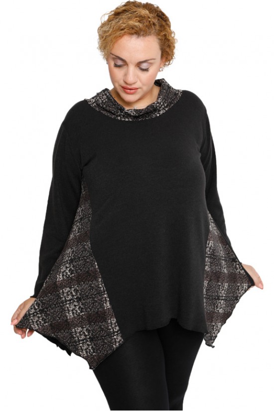 B19-1265 Πλεκτή μπλούζα κομποζέ