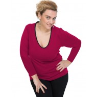 B19-208U Μπλούζα ίσια - Φούξια