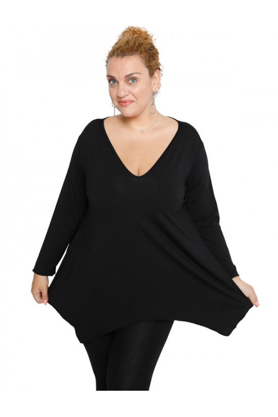 B19-228V Μπλούζα άλφα - Μαύρο B19-228V Μπλούζα άλφα - Μαύρο