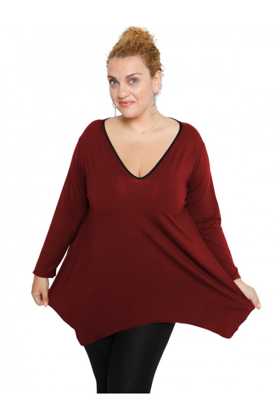 B19-228V Μπλούζα άλφα - Μπορντώ