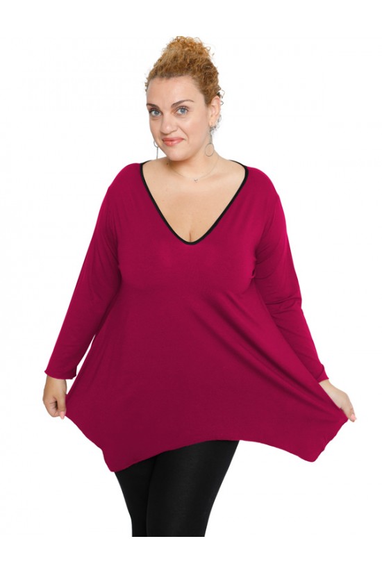 B19-228V Μπλούζα άλφα - Φούξια