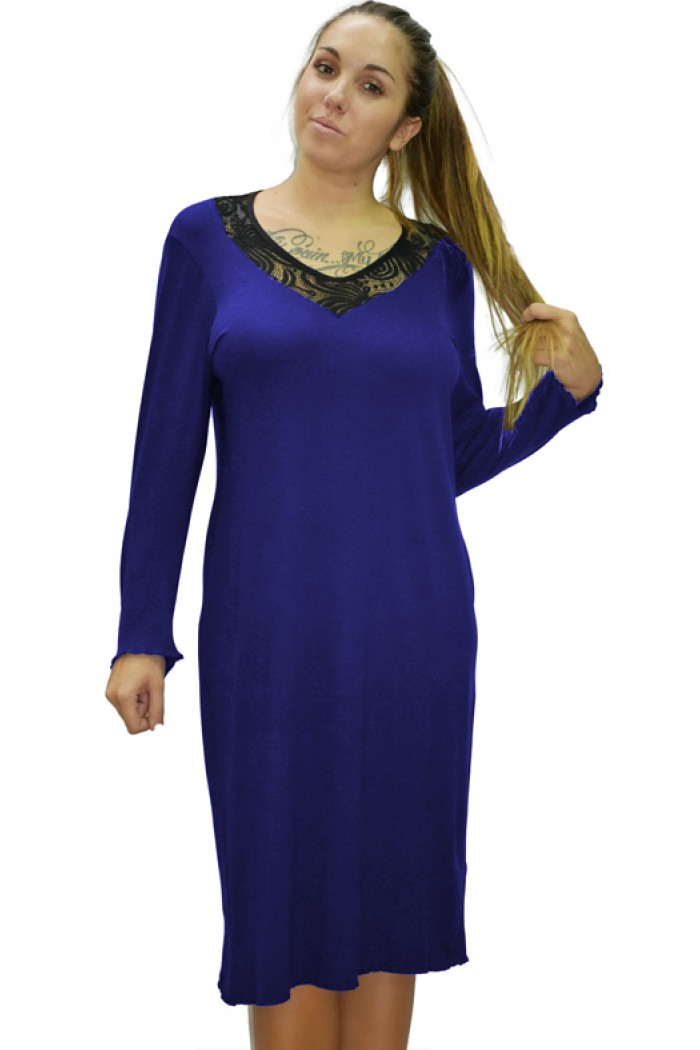 B19-230F Φόρεμα ίσιο - Μπλε Ρουά