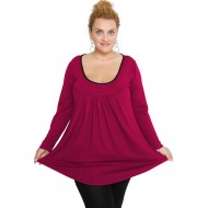 B19-244 Μπλούζα εβαζέ - Φούξια