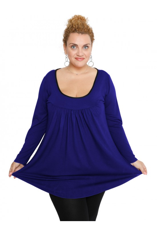 B19-244 Μπλούζα εβαζέ - Μπλε Ρουά