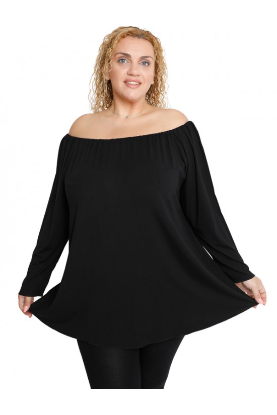 B19-245 Μπλούζα άλφα - Μαύρο B19-245 Μπλούζα άλφα - Μαύρο