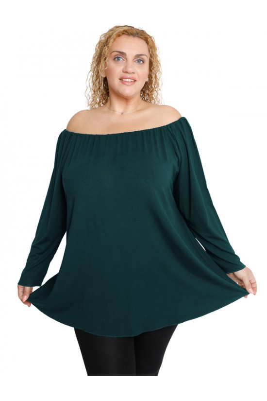 B19-245 Μπλούζα άλφα - Πετρόλ B19-245 Μπλούζα άλφα - Πετρόλ