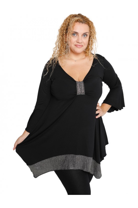 B19-255L Μπλούζα άλφα με δέσιμο στο στήθος B19-255L Μπλούζα άλφα με δέσιμο στο στήθος