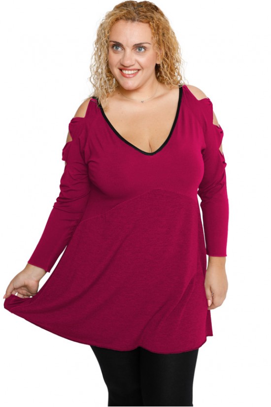 B19-281 Μπλούζα εβαζέ - Φούξια