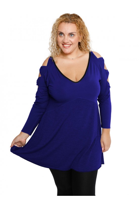 B19-281 Μπλούζα εβαζέ - Μπλε Ρουά B19-281 Μπλούζα εβαζέ - Μπλε Ρουά