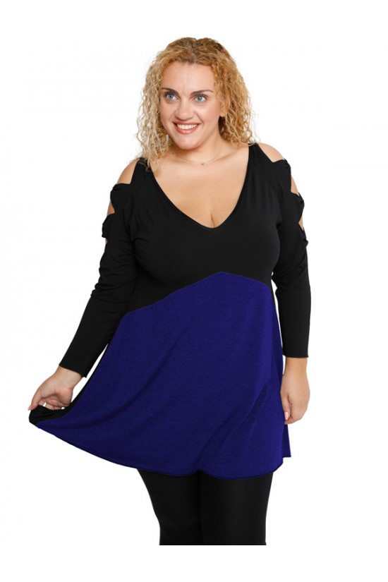 B19-281B Μπλούζα εβαζέ - Μπλε Ρουά B19-281B Μπλούζα εβαζέ - Μπλε Ρουά