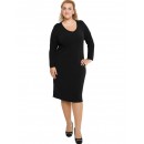 B19-300V Knitted dress - Black
