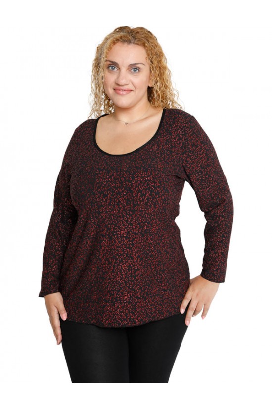 B19-508U Μπλούζα ίσια αμπιγιέ