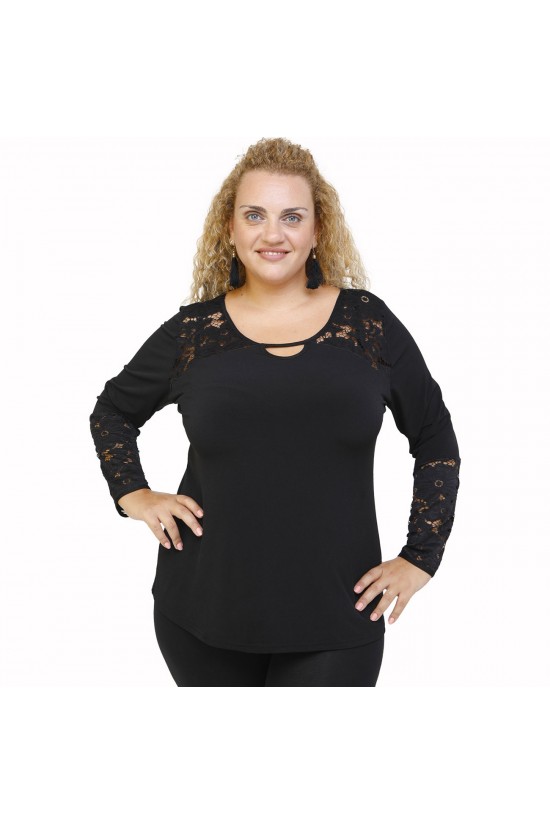 B21-114LD Μπλούζα εβαζέ κομποζέ