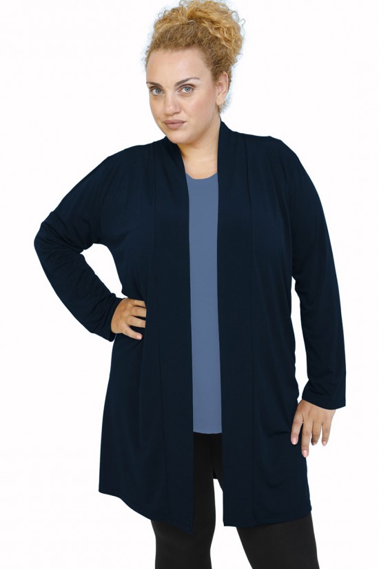 B21-142 Ζακέτα κλασική μακριά - Μπλε Μαρέν B21-142 Ζακέτα κλασική μακριά - Μπλε Μαρέν