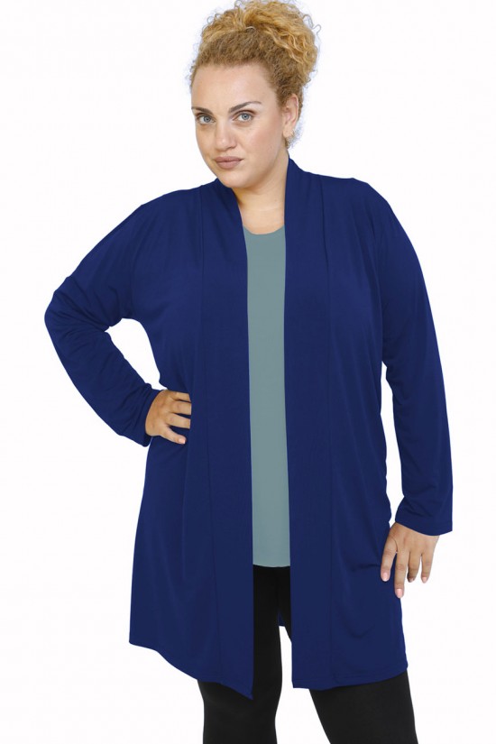 B21-142 Ζακέτα κλασική μακριά - Μπλε Ρουά B21-142 Ζακέτα κλασική μακριά - Μπλε Ρουά