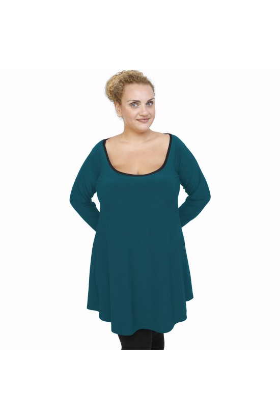 B21-176 Μπλουζοφόρεμα - Πετρόλ B21-176 Μπλουζοφόρεμα - Πετρόλ