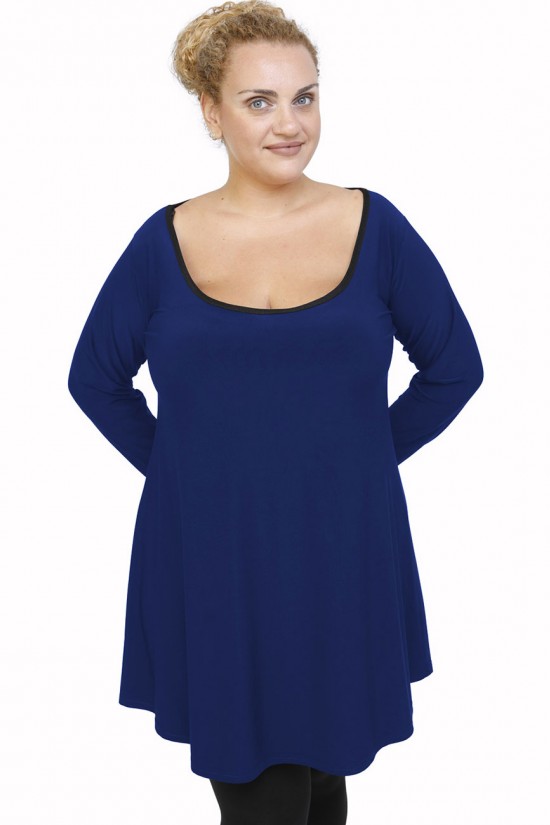 B21-176 Μπλουζοφόρεμα - Μπλε Ρουά