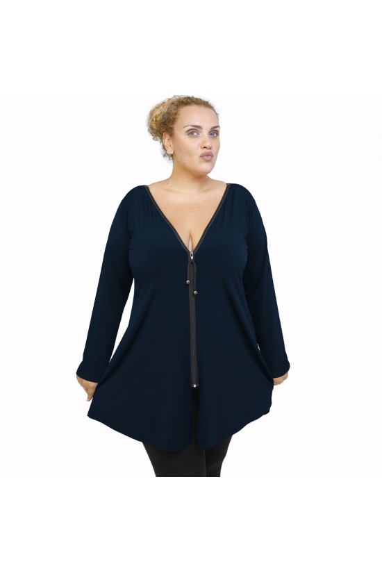 B21-176F Μπλουζοφόρεμα με φερμουάρ - Μπλε Μαρέν B21-176F Μπλουζοφόρεμα με φερμουάρ - Μπλε Μαρέν