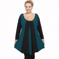 B21-176K Μπλουζοφόρεμα κομποζέ - Πετρόλ