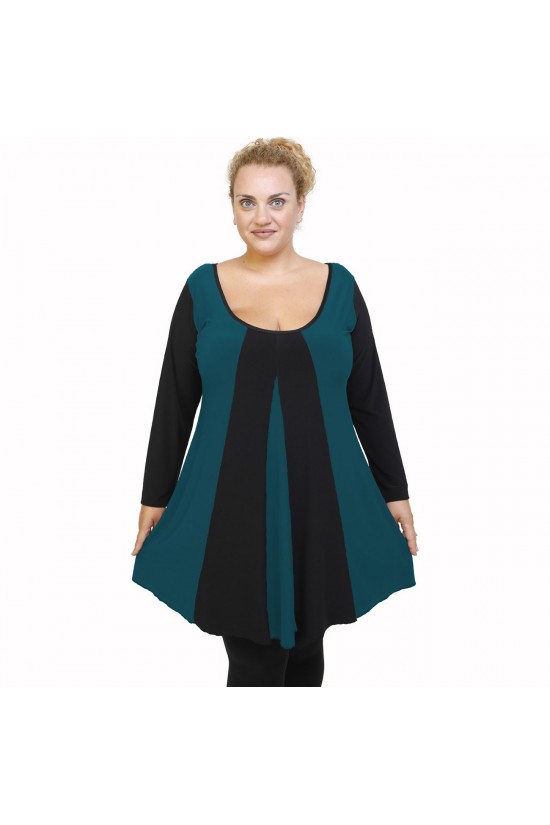 B21-176K Μπλουζοφόρεμα κομποζέ - Πετρόλ B21-176K Μπλουζοφόρεμα κομποζέ - Πετρόλ