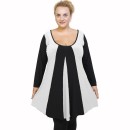 B21-176K Blousedress with pattern - White B21-176K Blousedress with pattern - White