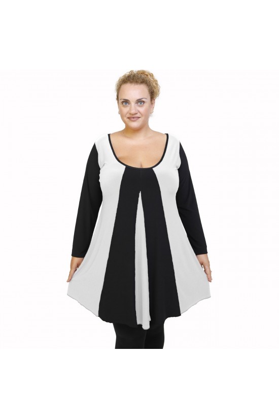 B21-176K Μπλουζοφόρεμα κομποζέ - Άσπρο B21-176K Μπλουζοφόρεμα κομποζέ - Άσπρο