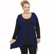 B21-191 Μπλουζοφόρεμα κομποζέ - Μπλε Ρουά