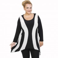 B21-191 Μπλουζοφόρεμα κομποζέ - Άσπρο