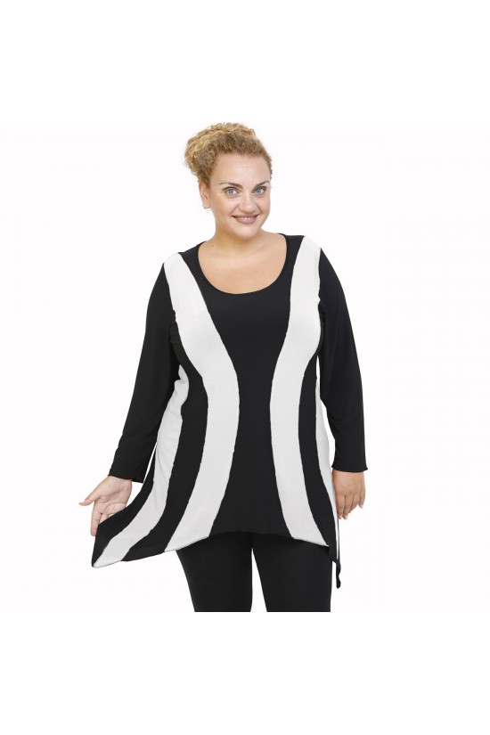 B21-191 Μπλουζοφόρεμα κομποζέ - Άσπρο B21-191 Μπλουζοφόρεμα κομποζέ - Άσπρο