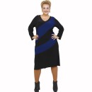 B21-192 Φόρεμα ίσιο κομποζέ - Μπλε Ρουά
