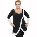 B21-197 Blousedress with pattern - White B21-197 Blousedress with pattern - White