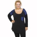 B21-2279TS Classic blouse with pocket - Royal Blue
