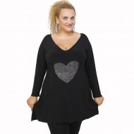 B21-2395 Μπλούζα εβαζέ κομποζέ