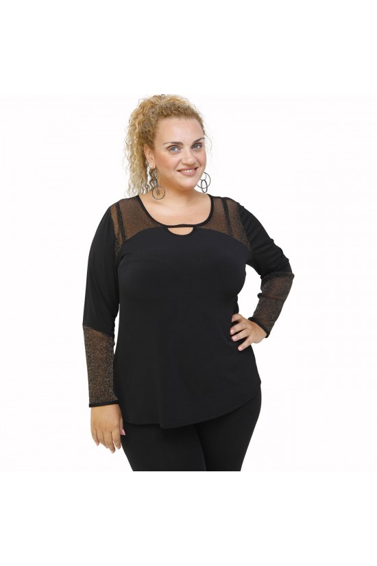 B21-4414L Μπλούζα εβαζέ κομποζέ