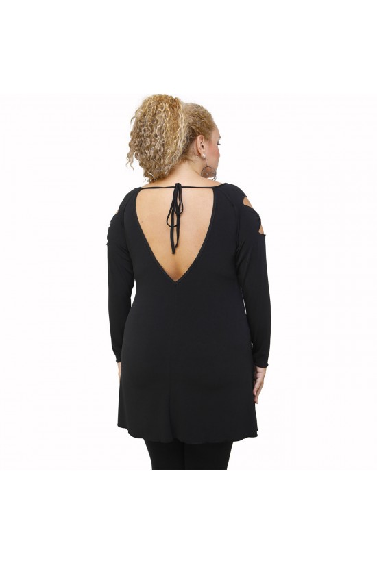 B21-4581N Μπλούζα εβαζέ κομποζέ - Μπλε B21-4581N Μπλούζα εβαζέ κομποζέ - Μπλε