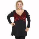 B21-4581N Evaze blouse - Bordeaux B21-4581N Evaze blouse - Bordeaux