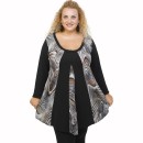 B21-4976K Knitted blousedress with pattern B21-4976K Knitted blousedress with pattern