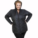 B21-6629 Jacket with zipper and hood - Black B21-6629 Jacket with zipper and hood - Black